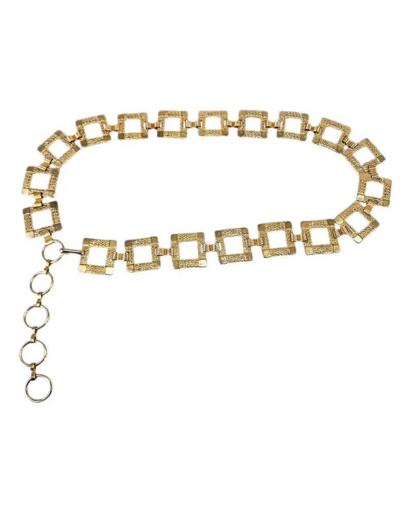 Madison hammered-effect chain-link belt - Gold Gold