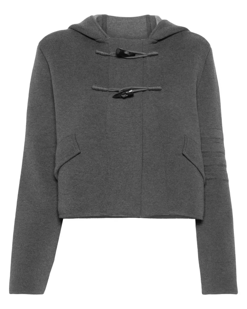Thom Browne Cardigan mit Kapuze - Grau Grau