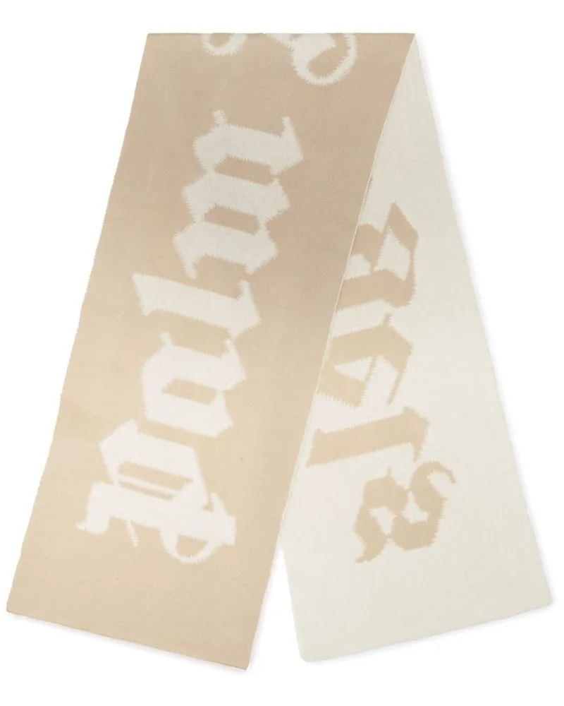 Palm Angels Jacquard-Schal mit Logo - Nude Nude