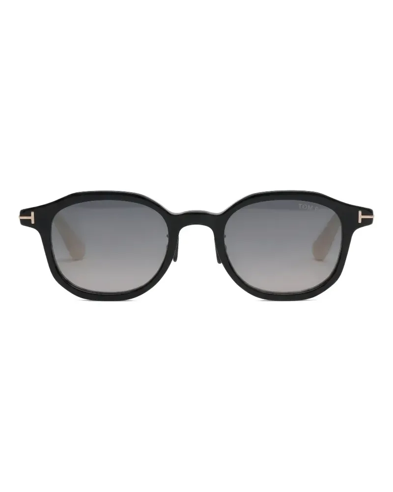 Tom Ford Sonnenbrille mit geometrischem Gestell - Schwarz Schwarz