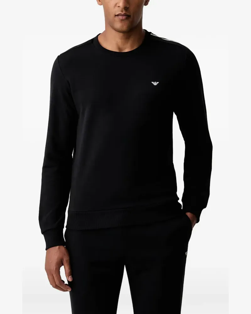 Emporio Armani Set aus Sweatshirt und Jogginghose mit Logo - Schwarz Schwarz