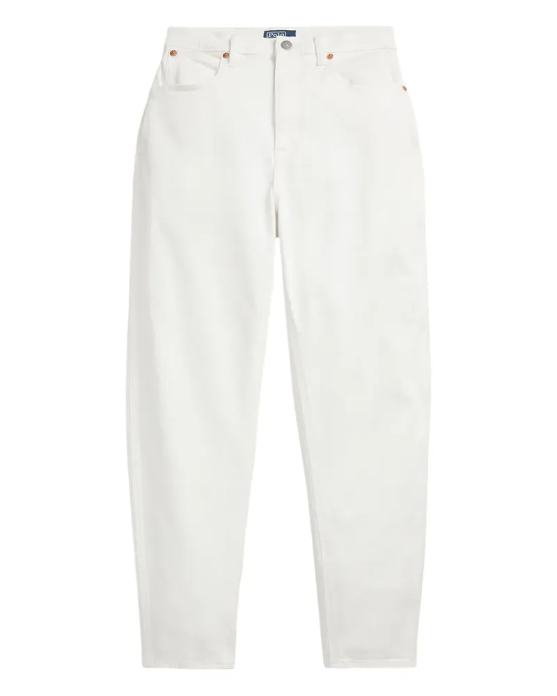 Ralph Lauren Hoch sitzende Tapered-Jeans - Weiß Weiß