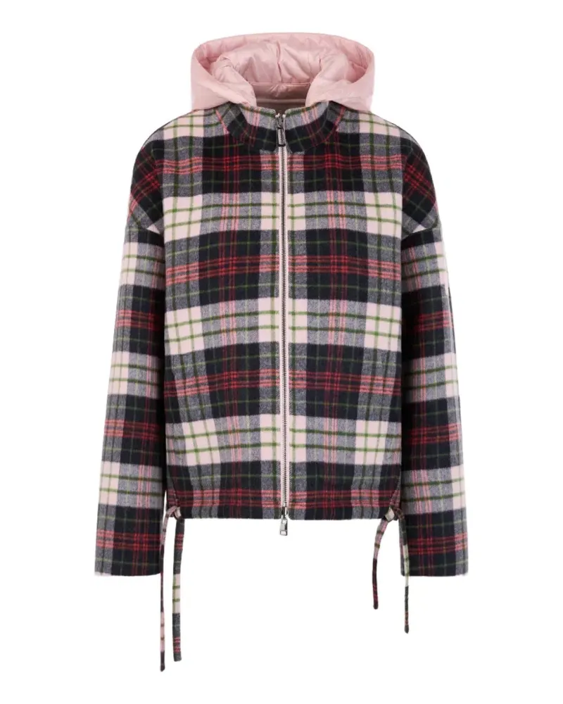 Marc Cain check-pattern reversible jacket - Rosa Rosa