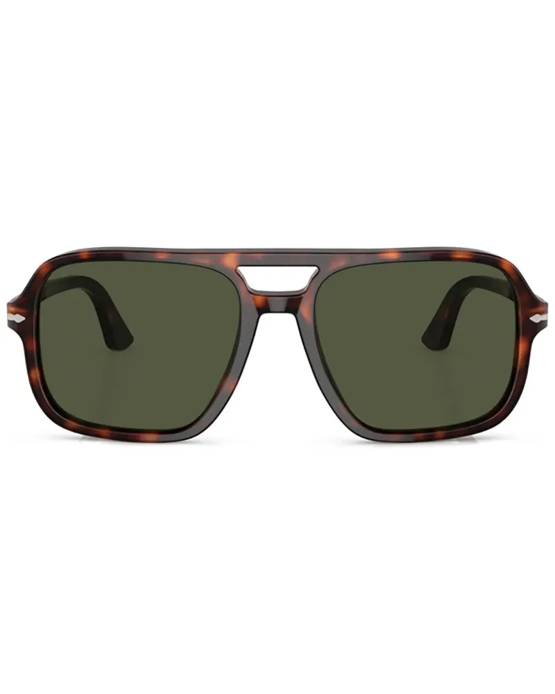 Persol Sonnenbrille mit eckigem Gestell - Braun Braun