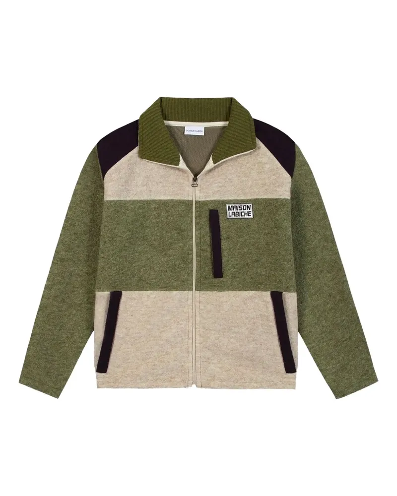 Maison Labiche Menans Jacke in Colour-Block-Optik - Grün Grün