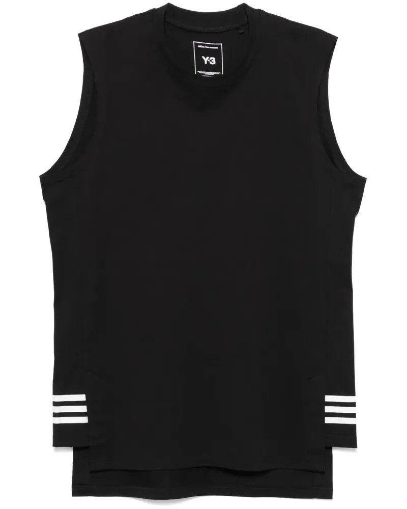 Y-3 Tanktop mit 3 Streifen - Schwarz Schwarz