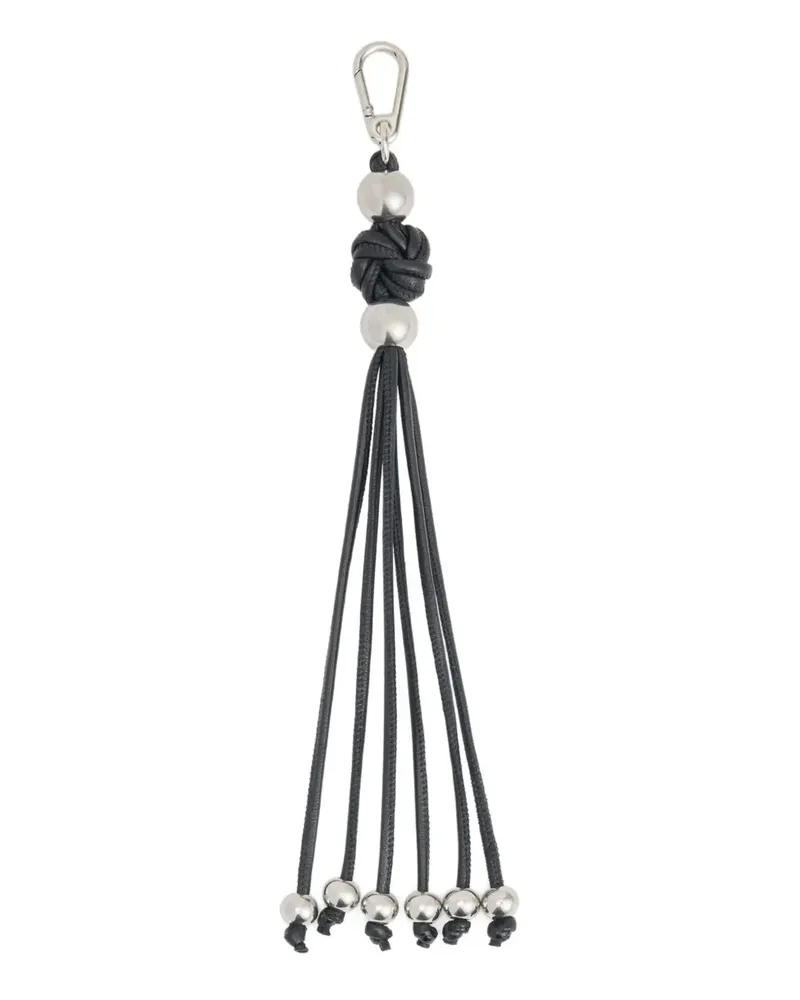 Christophe Lemaire Infinity Schlüsselanhänger mit Perlen - Schwarz Schwarz