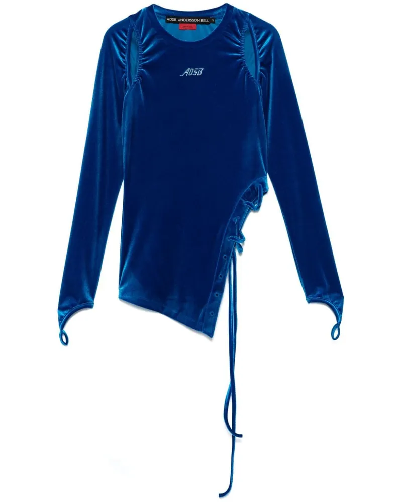 Andersson Bell Oberteil aus Samt mit Cut-Out - Blau Blau