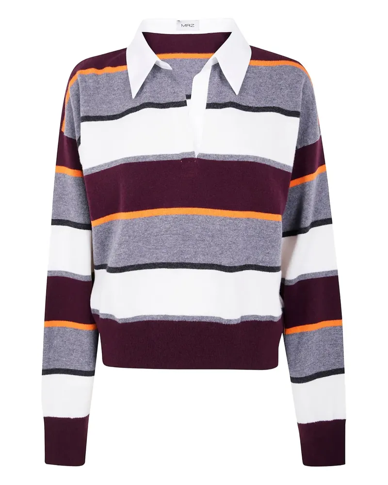 MRZ Gestreiftes Poloshirt - Rot Rot