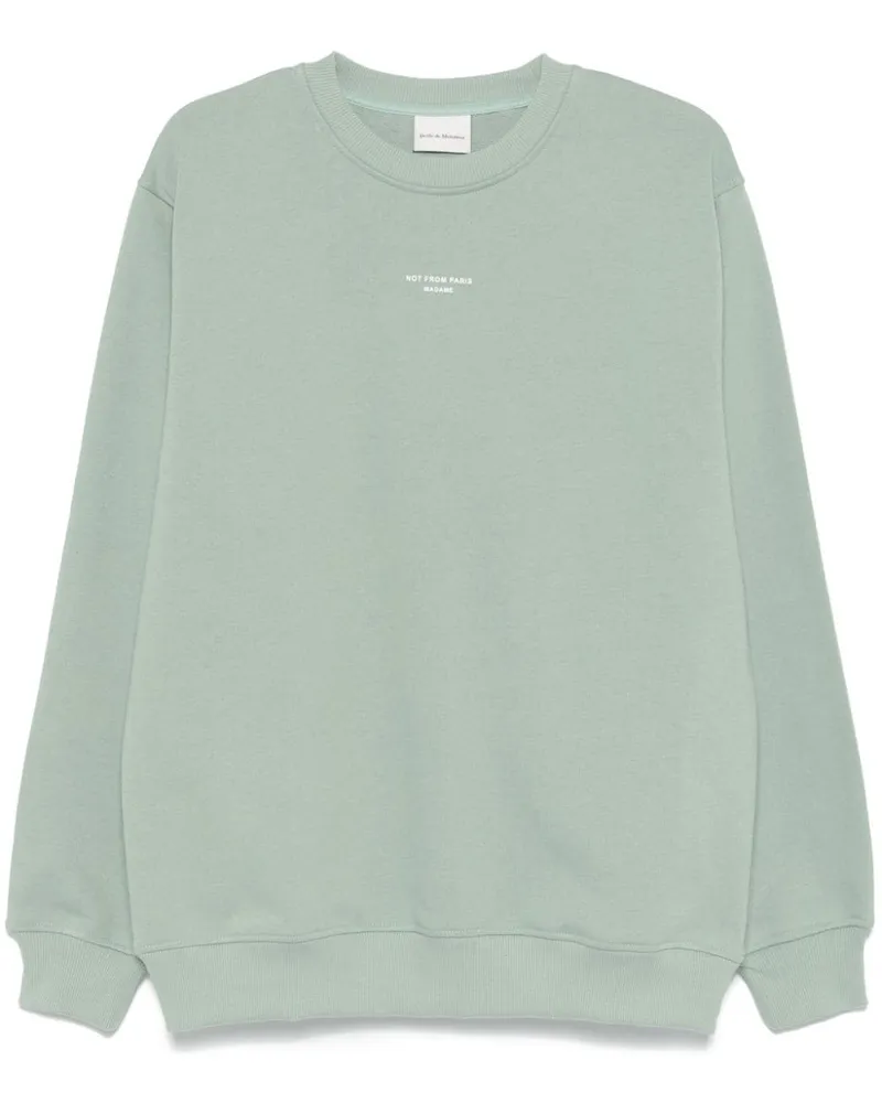 Drôle de Monsieur Le T-shirt Slogan Classique Sweatshirt GrüN