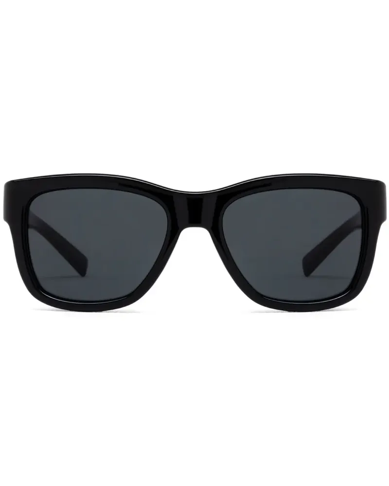 Saint Laurent Wayfarer-Sonnenbrille mit Logo-Print - Schwarz Schwarz