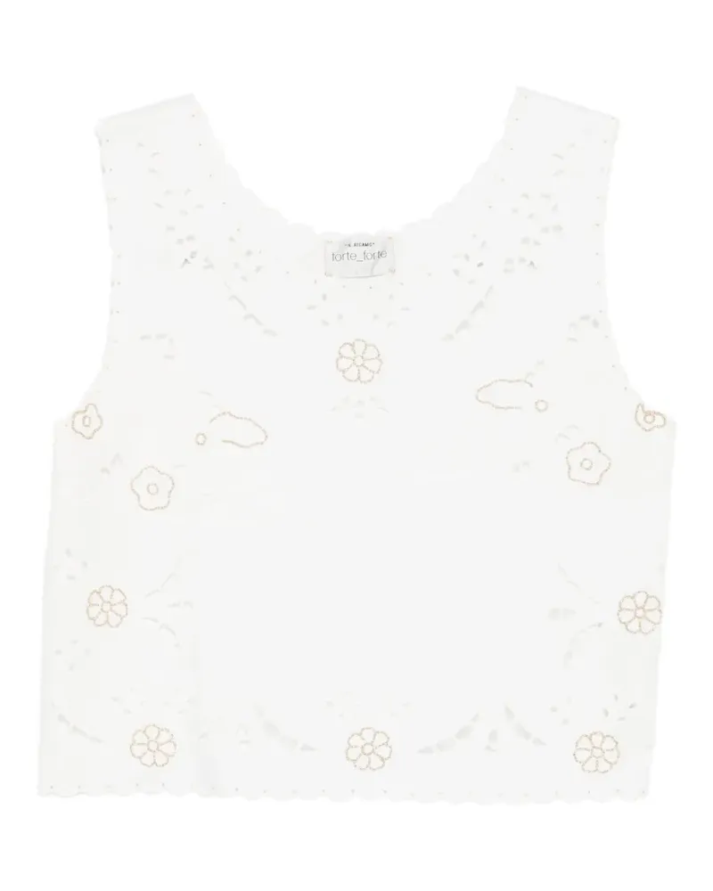 forte_forte broderie-anglaise blouse - Weiß Weiß