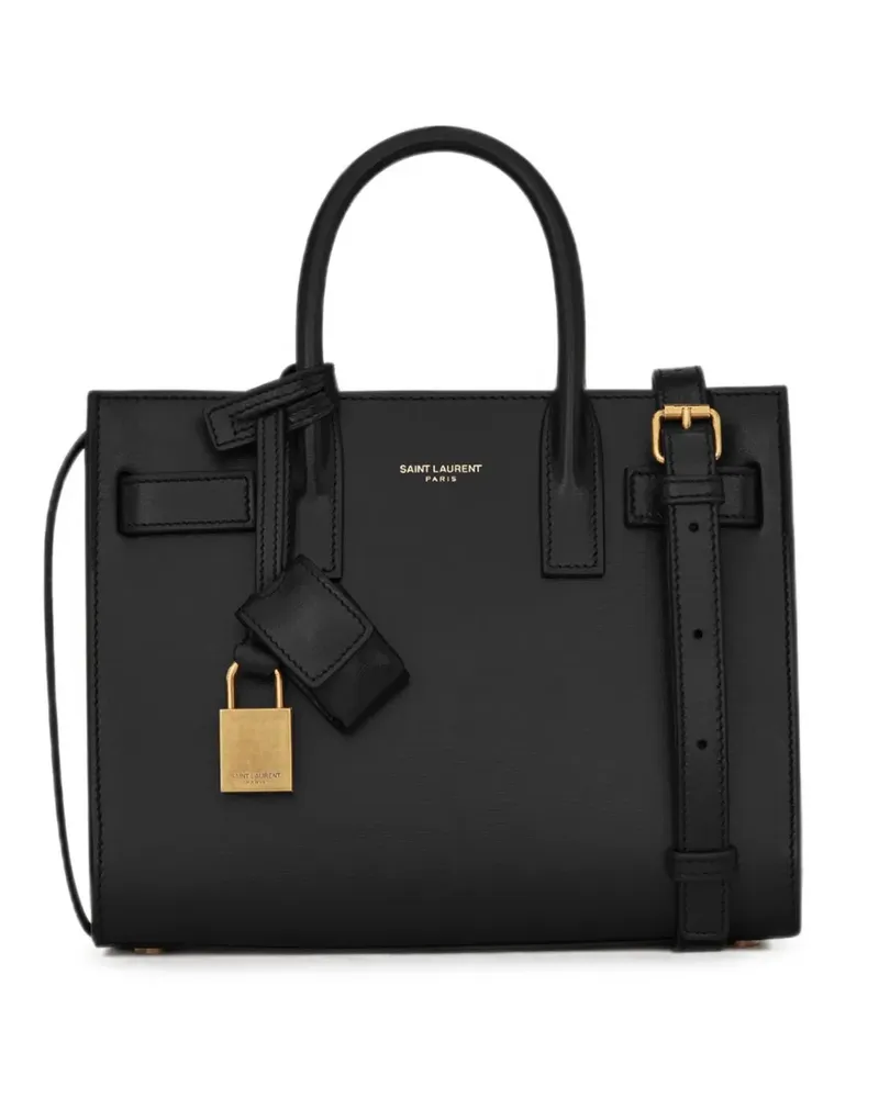 Saint Laurent Sac de Jour in smooth leather - nano - Schwarz Schwarz