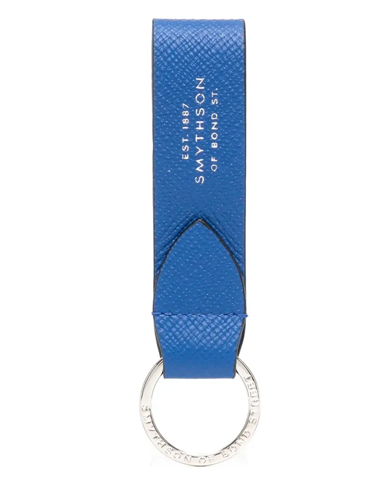 Smythson Schlüsselanhänger aus Leder - Blau Blau