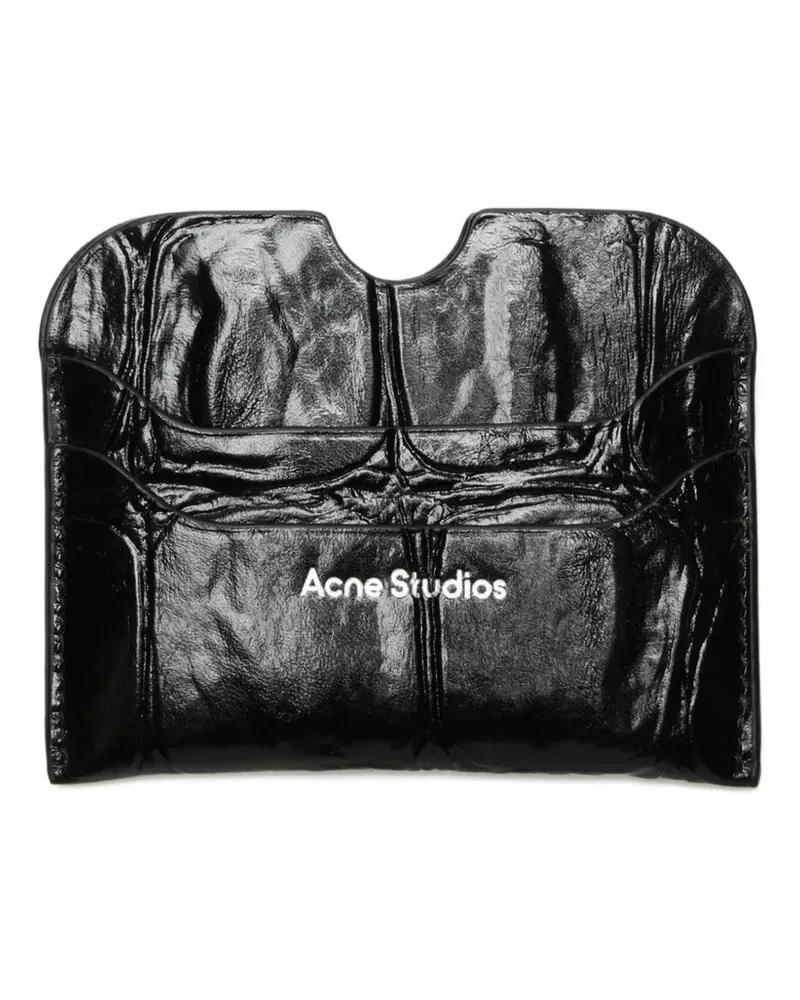 Acne Studios logo-detail embossed card holder - Schwarz Schwarz