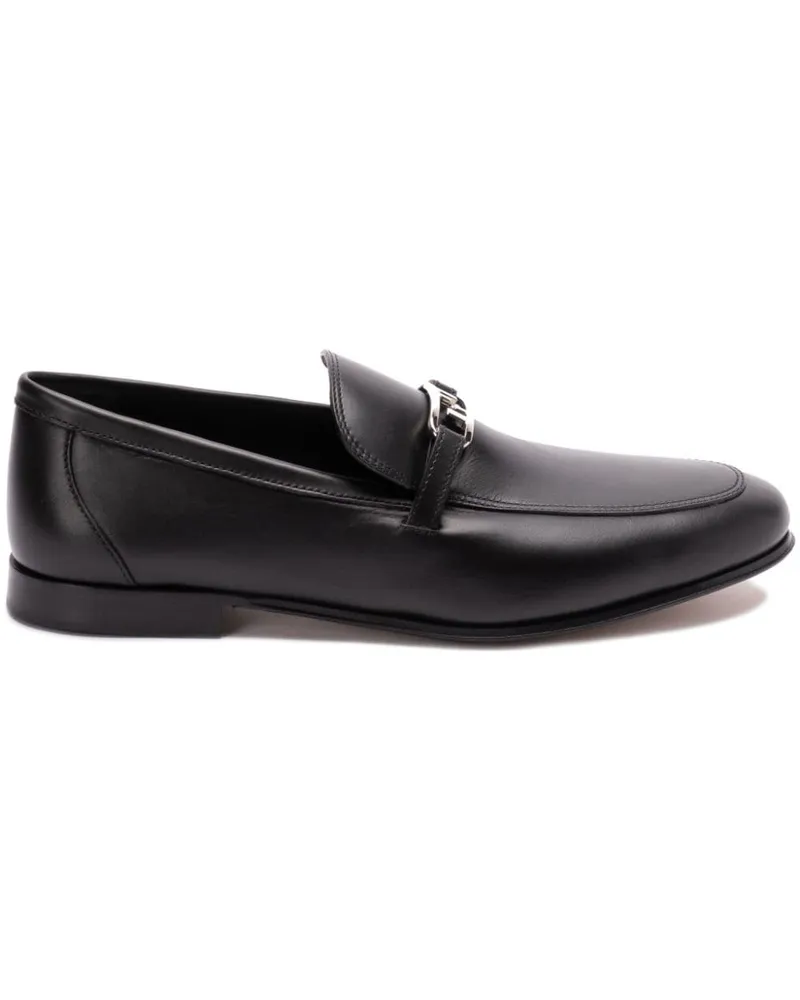 Fendi Loafer mit Logo-Schild - Schwarz Schwarz