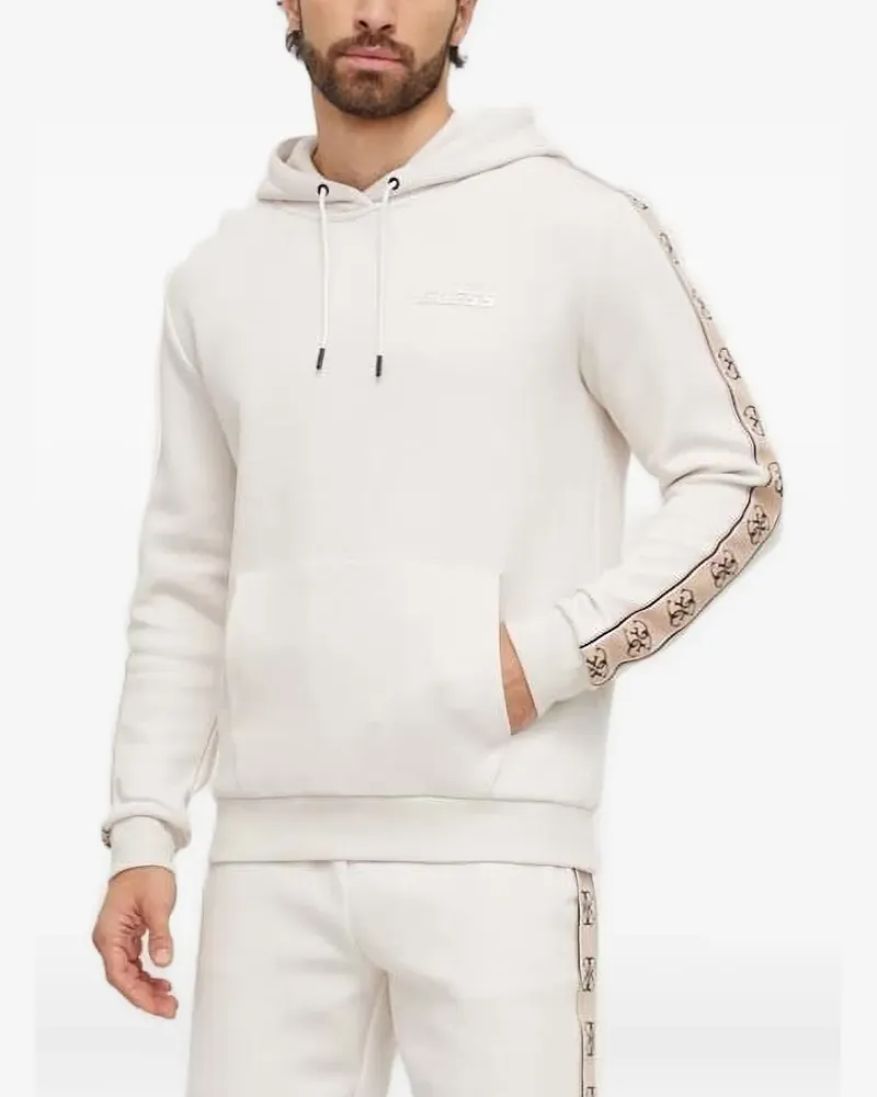 Guess Mickey Hoodie mit Logo-Streifen - Weiß Weiß