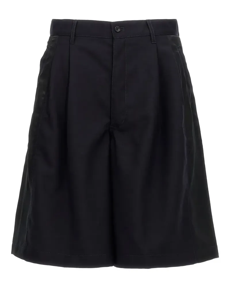 Comme des Garçons Cropped-Hose mit Kontrasteinsätzen - Schwarz Schwarz