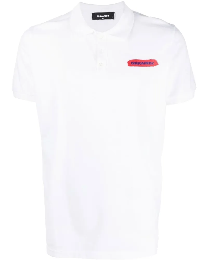 Dsquared2 Poloshirt mit Logo-Print - Weiß Weiß