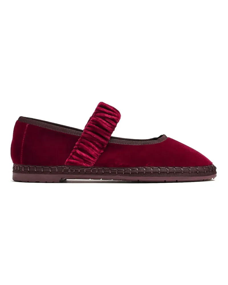 FLABELUS Ballerinas mit gerafftem Riemen - Rot Rot