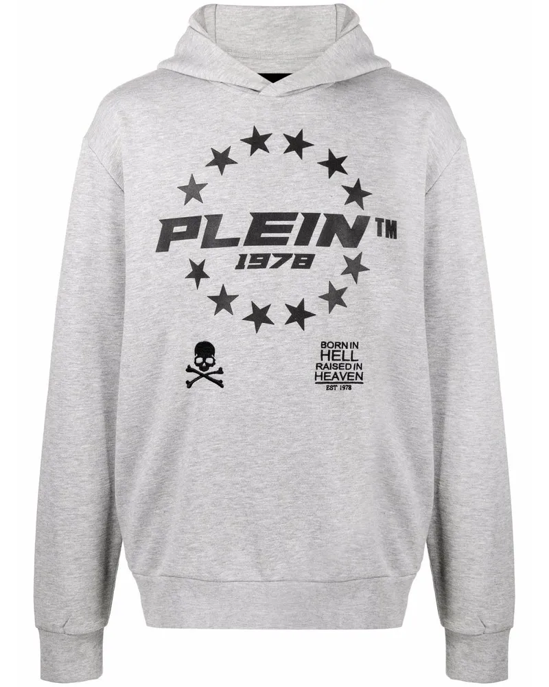 Philipp Plein Hoodie mit Logo-Print - Grau Grau