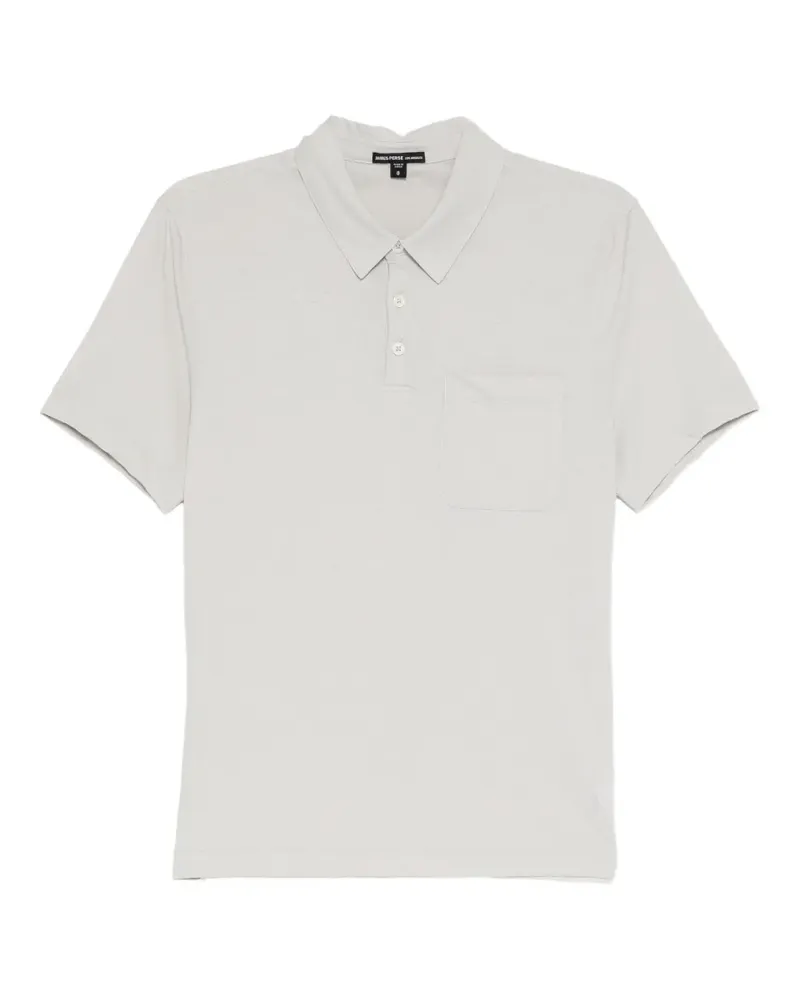 James Perse Poloshirt mit Brusttasche - Grau Grau