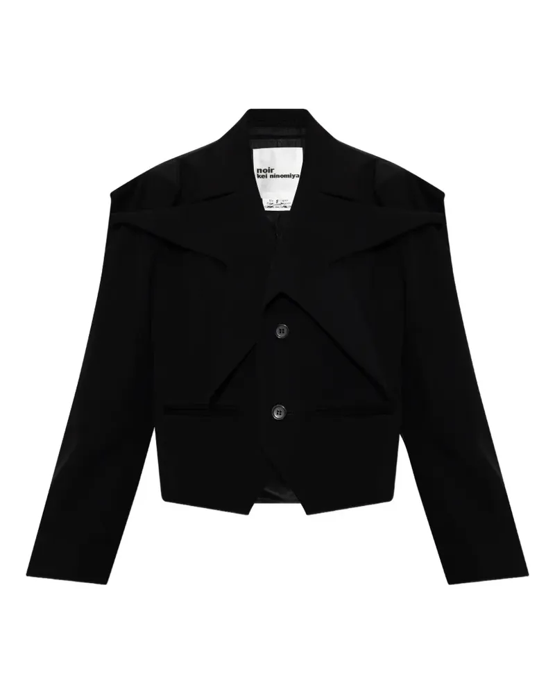 Noir Kei Ninomiya star-panel cropped jacket - Schwarz Schwarz