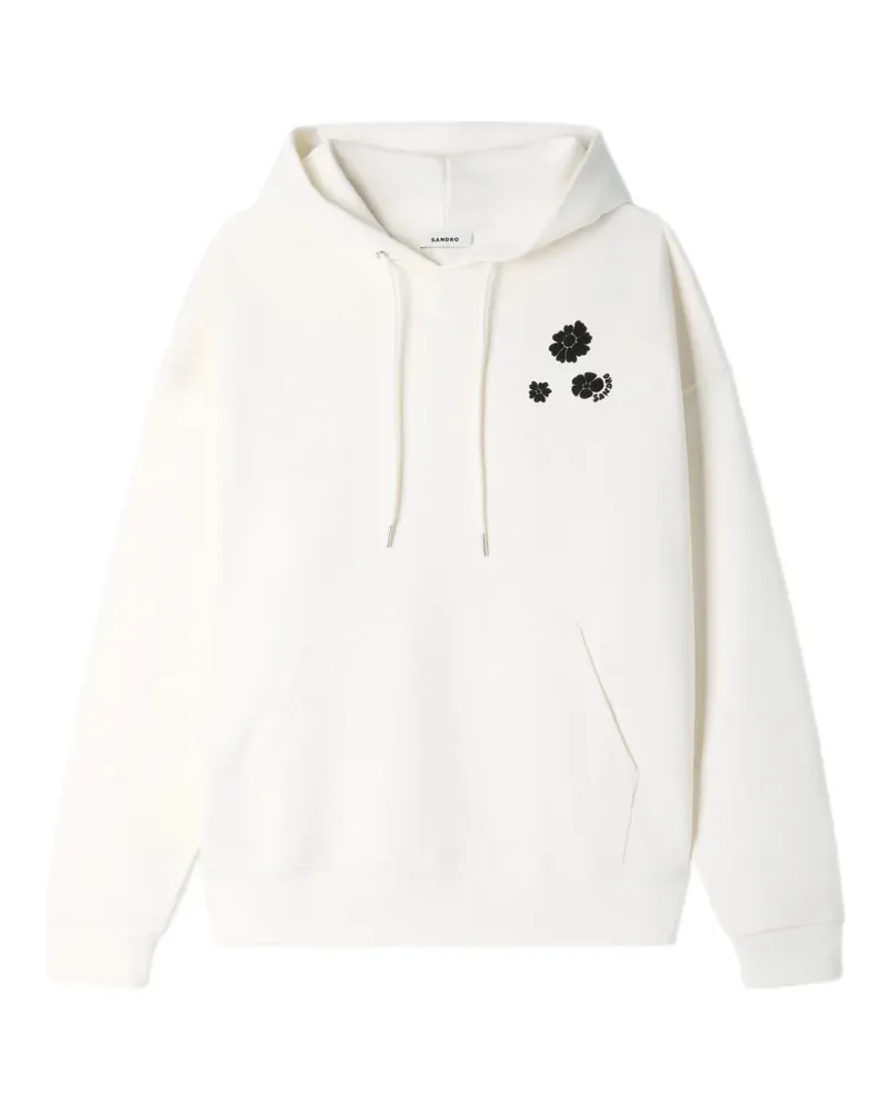 Sandro Hoodie mit Blumenprint - Nude Nude