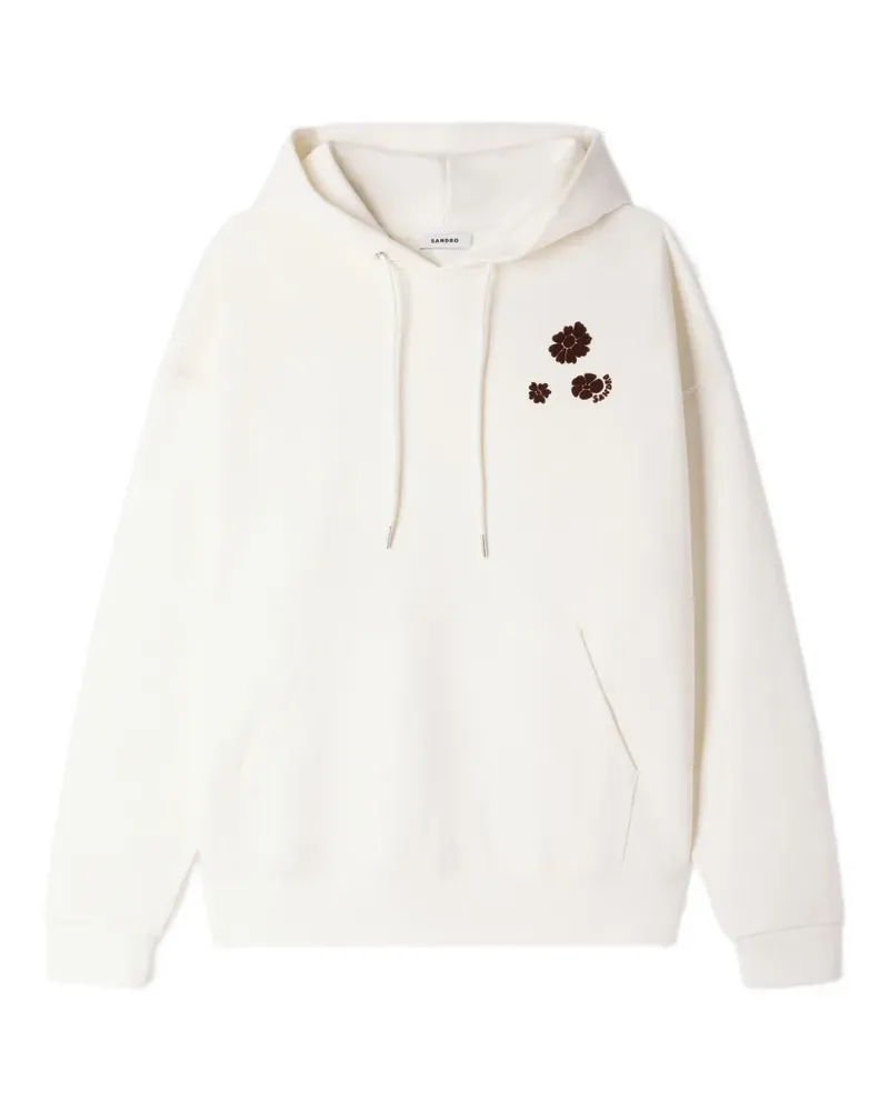 Sandro Hoodie mit Blumenprint - Nude Nude