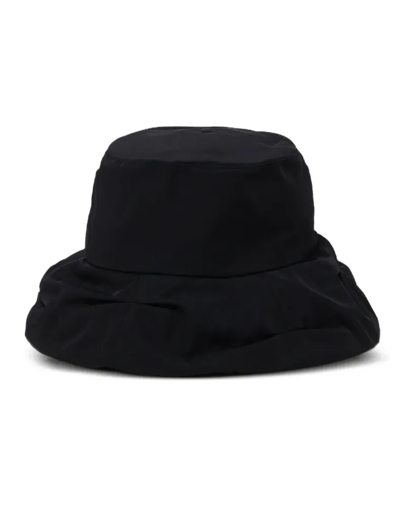 Yohji Yamamoto Fischerhut mit schimmerndem Memory-Material - Schwarz Schwarz