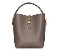 Handtasche mit Logo-Schild - Grau