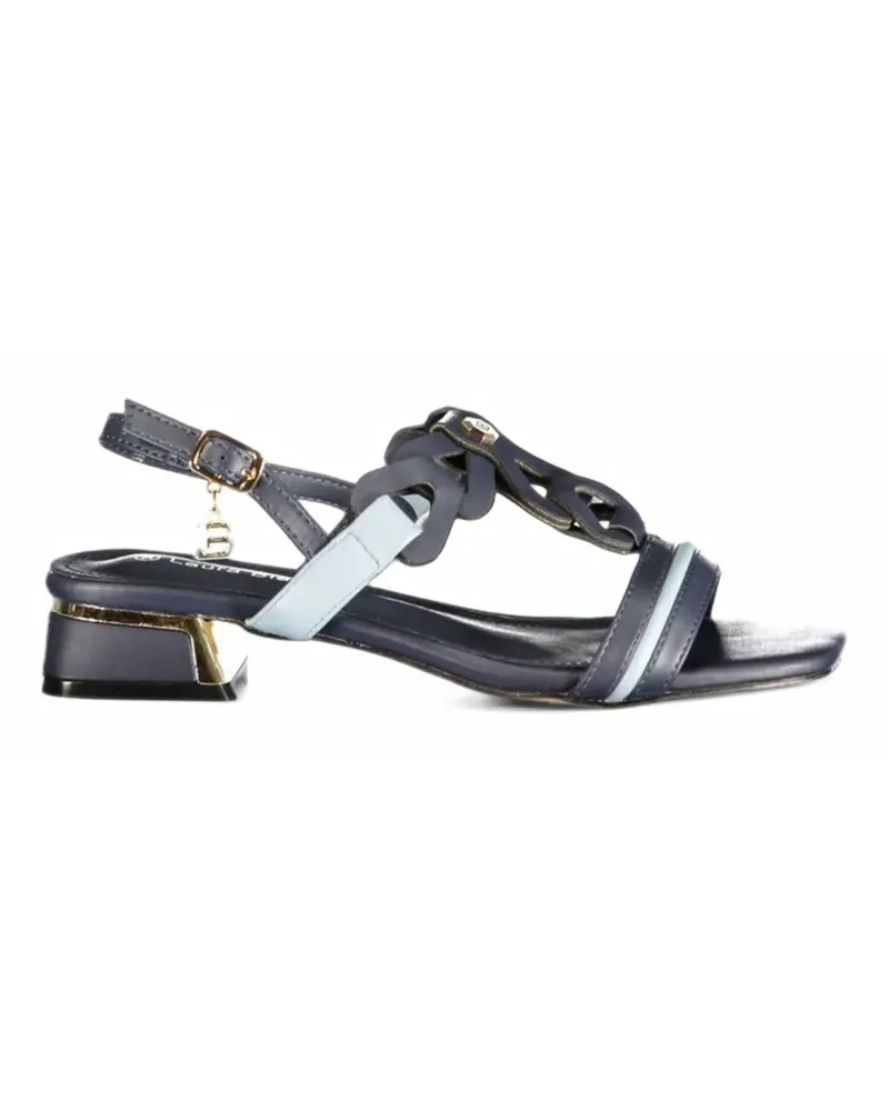 Laura Biagiotti logo-plaque buckle-fastening sandals - Blau Blau