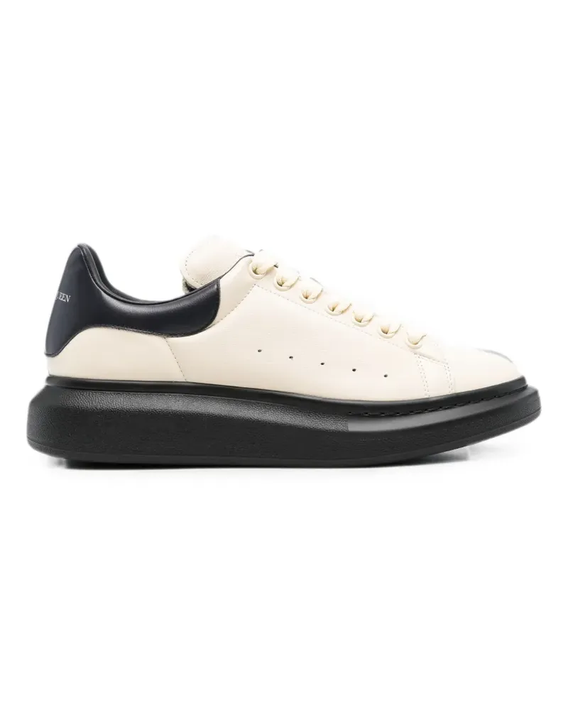 Alexander McQueen lace-up leather sneakers - Nude Nude