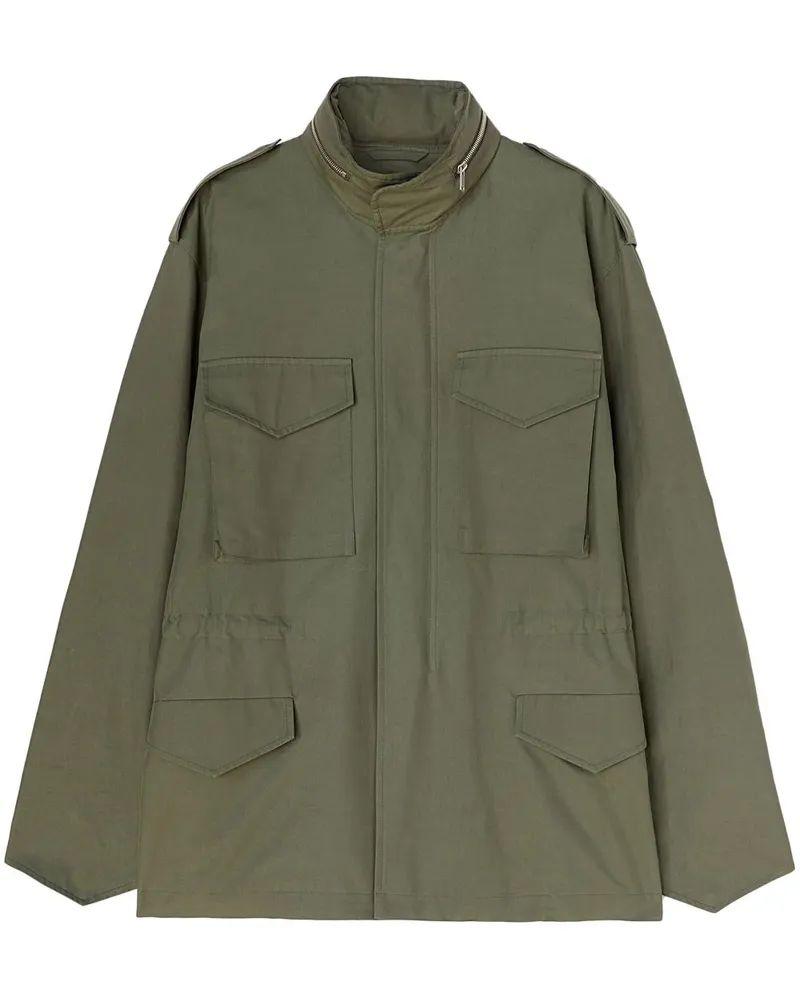 Jil Sander Hemdjacke mit verdecktem Verschluss - Grün Grün