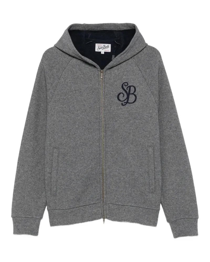 MC2 Saint Barth Carrel logo-embroidered zip-up hoodie - Grau Grau