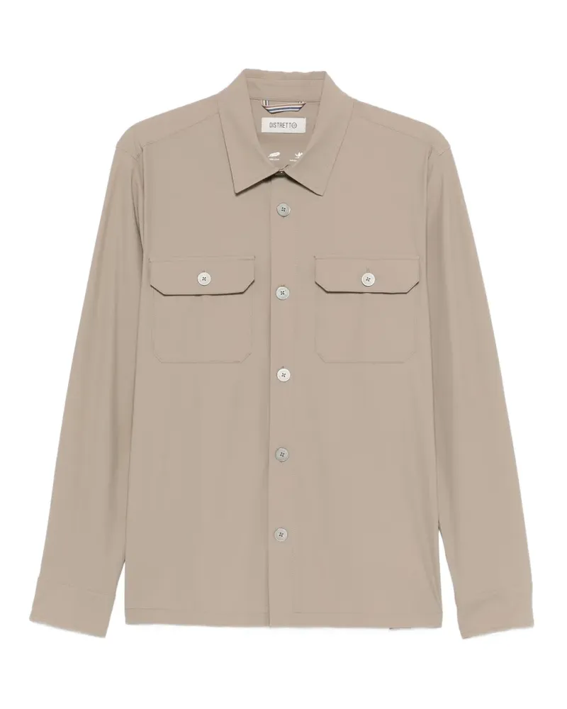 DISTRETTO12 Active buttoned pocket shirt - Nude Nude