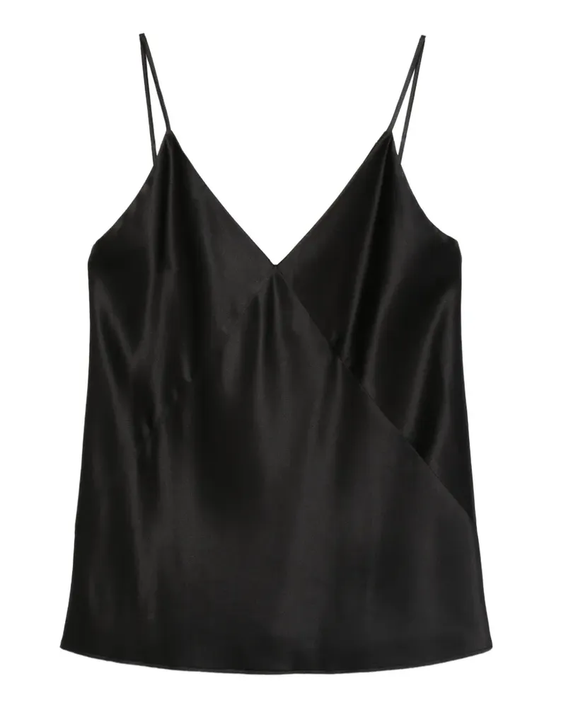 Max Mara Mxebacco Bluse mit V-Ausschnitt - Schwarz Schwarz