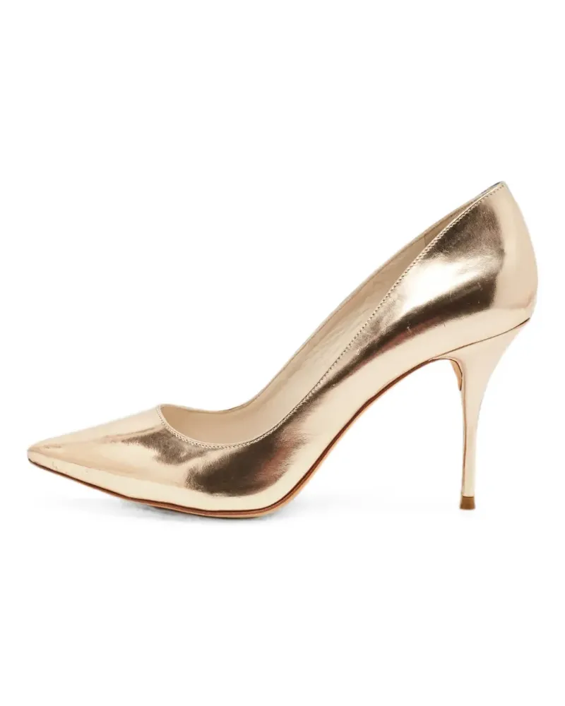 Sophia Webster Coco Flamingo pointed-toe pumps - Gold Gold