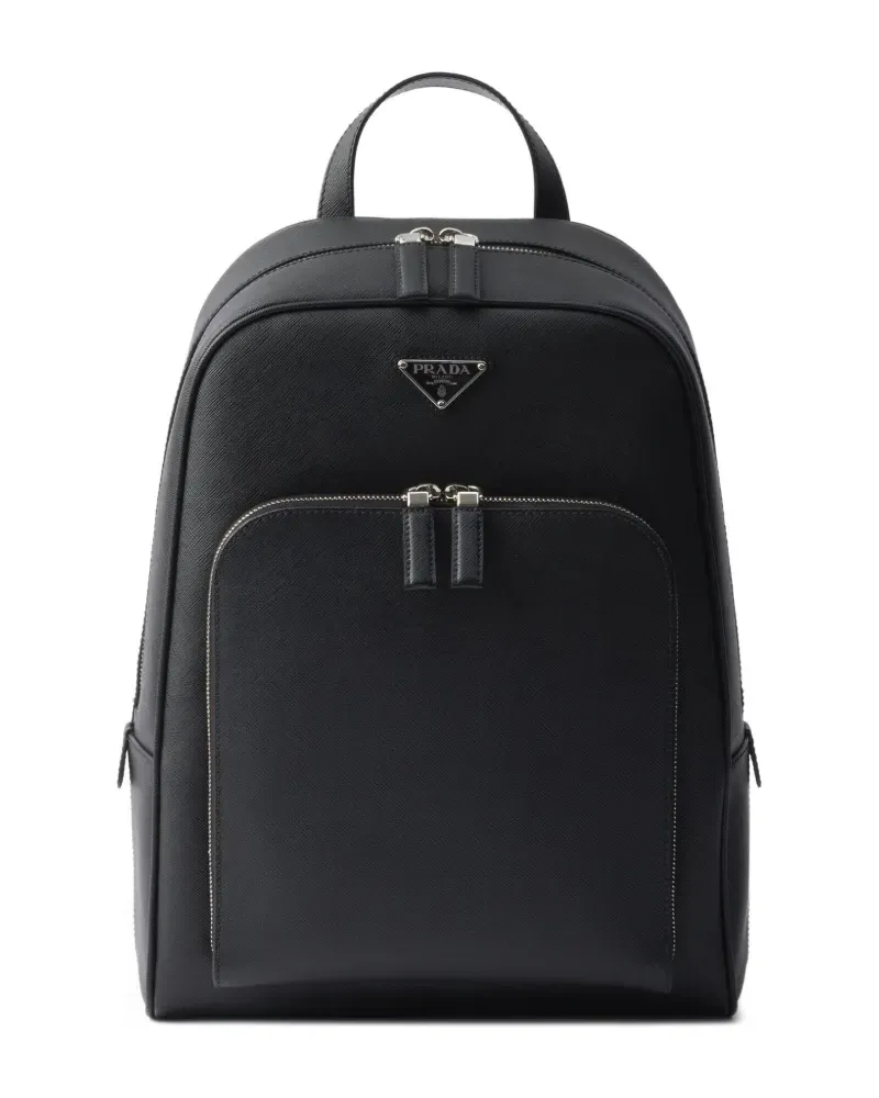 Prada Strukturierter Rucksack - Schwarz Schwarz