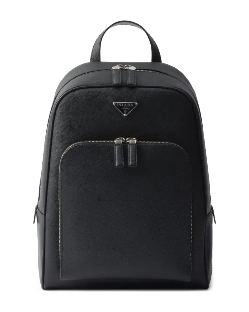 Prada Strukturierter Rucksack - Schwarz Schwarz