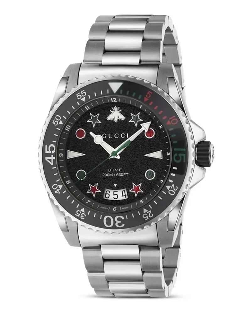 Gucci Dive Armbanduhr 45mm - Schwarz Schwarz