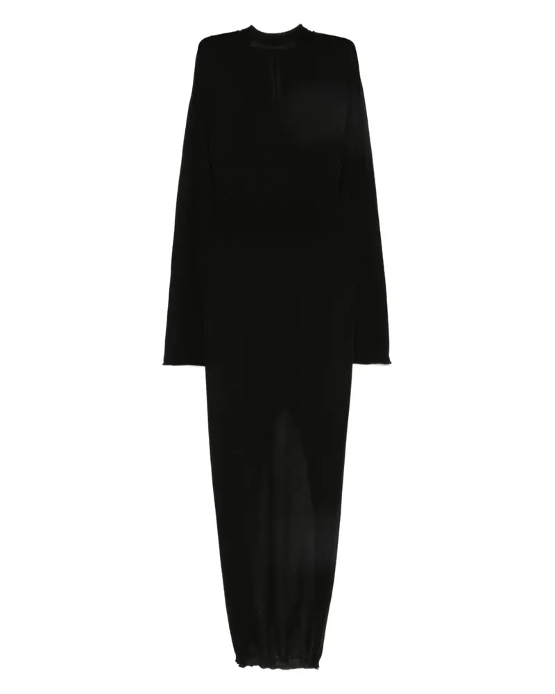 Rick Owens Kleid mit Kapuze - Schwarz Schwarz