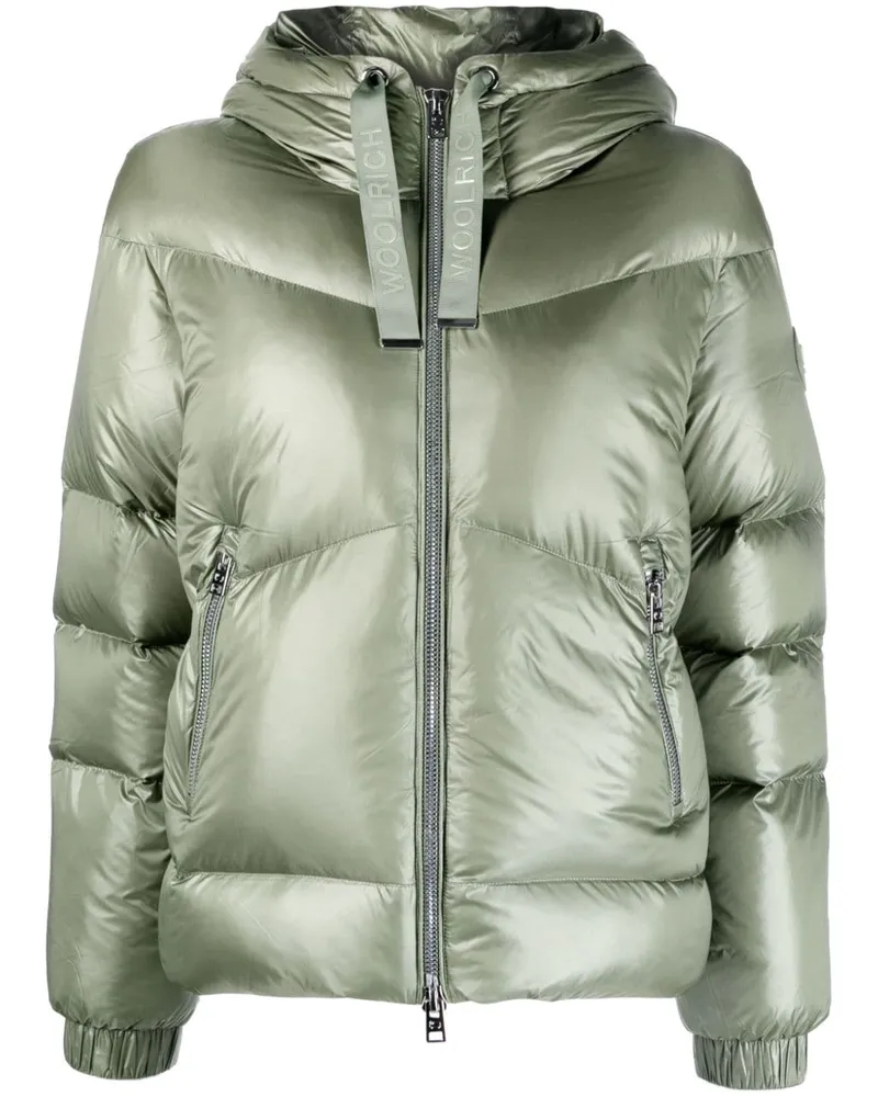 Woolrich Kurze Daunenjacke Grün