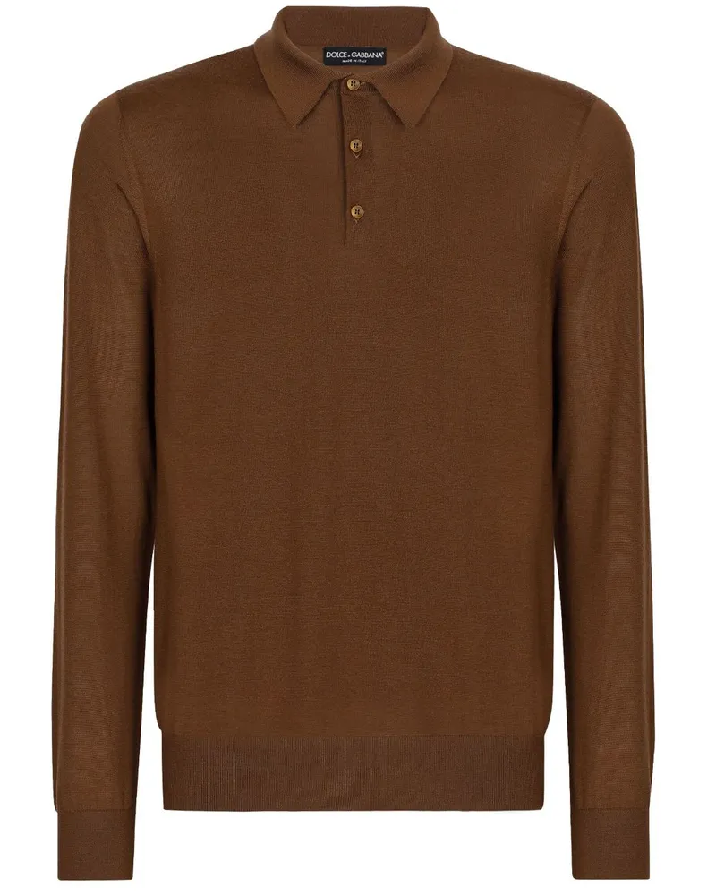 Dolce & Gabbana Polo-Pullover aus Kaschmir - Braun Braun