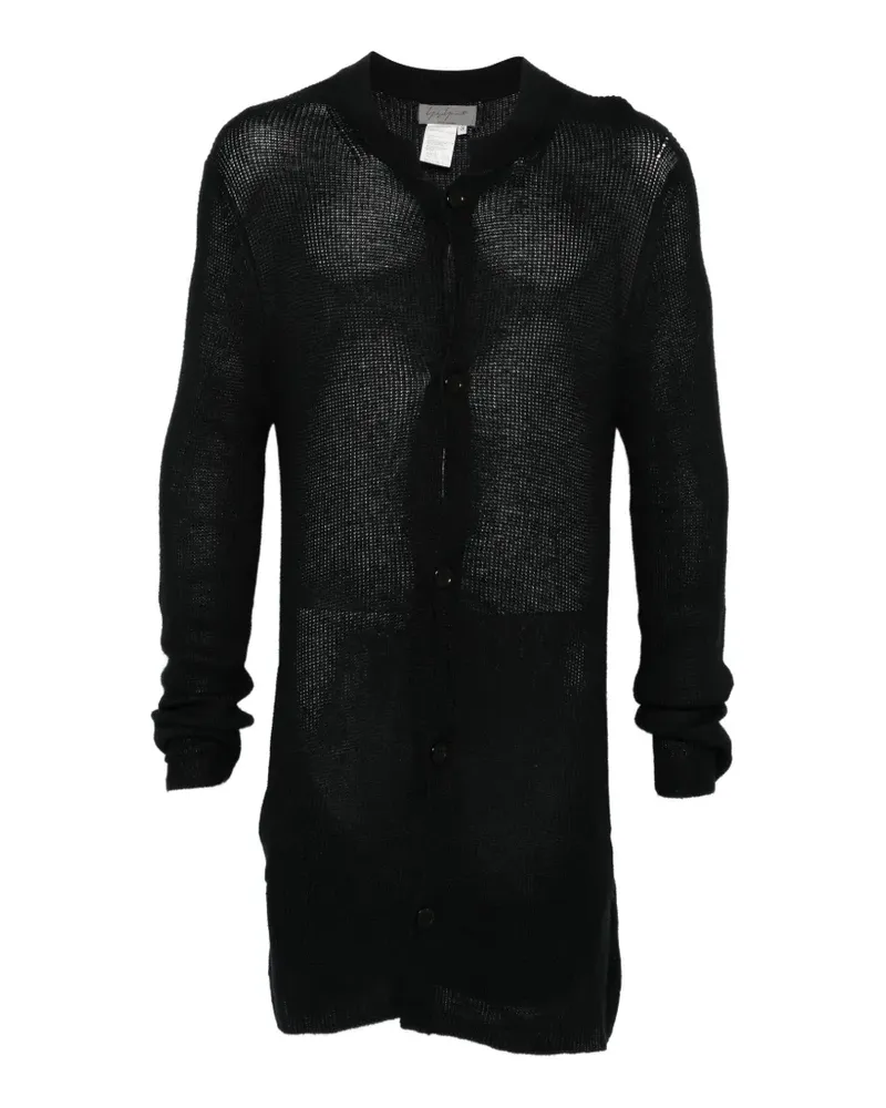 Yohji Yamamoto Geknöpfter Cardigan - Schwarz Schwarz