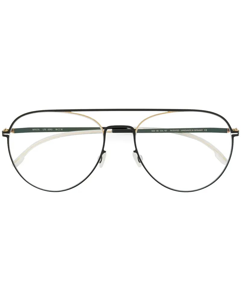 Mykita Klassische Pilotenbrille - Weiß Weiß