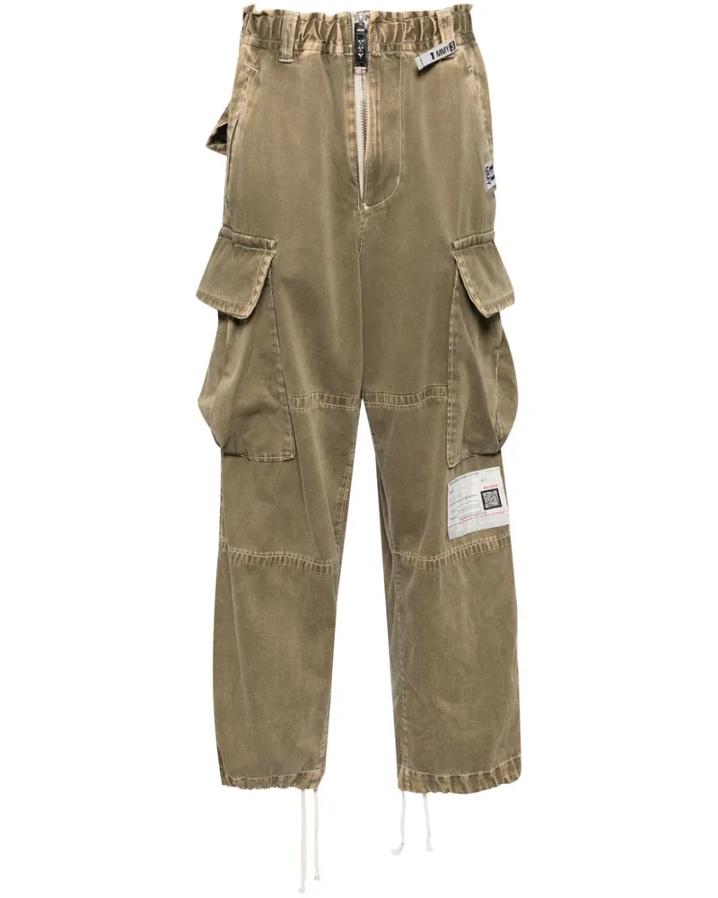 MIHARAYASUHIRO Cargohose mit Logo-Patch - Nude Nude