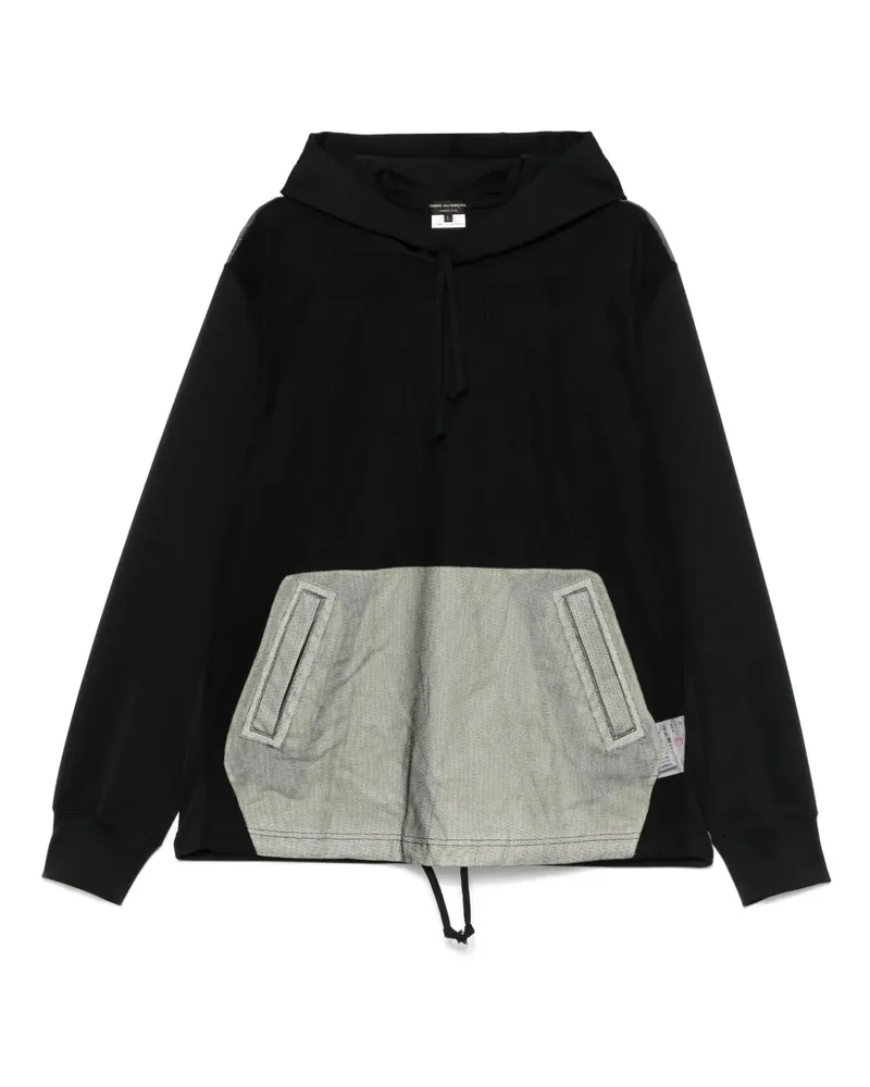 Comme des Garçons Hoodie mit Einsätzen - Schwarz Schwarz