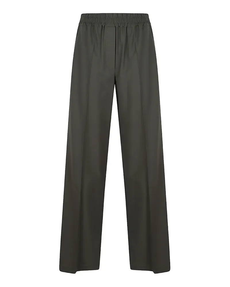 Brunello Cucinelli elasticated-waist wide-leg trousers - Grau Grau