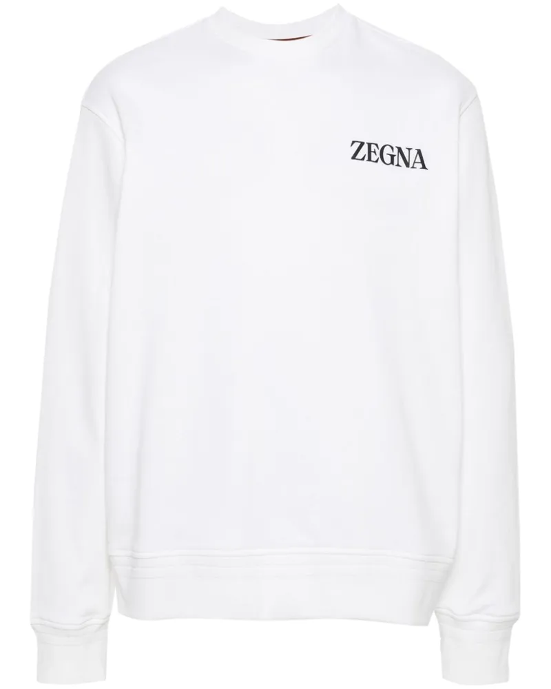 Ermenegildo Zegna Sweatshirt mit Logo Nude